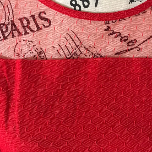 SEXY Red Blouse S ruffles - Picture 2 of 7